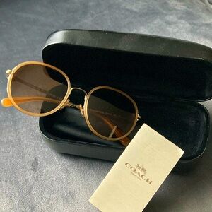Like brand new cream and brown Coach sunglasses!